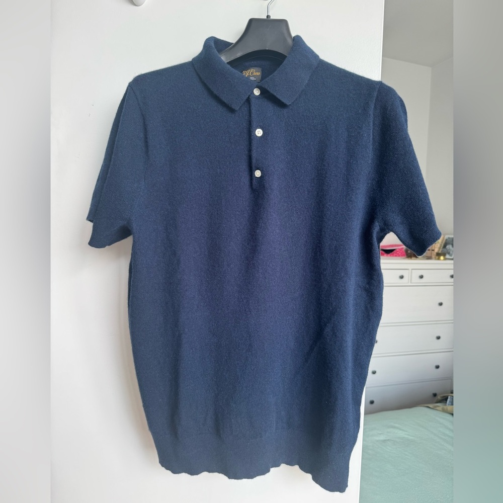 Cashmere JCREW polo, size L. Like new